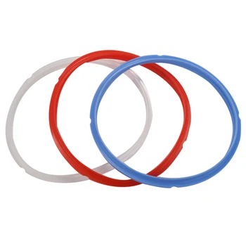 Силиконовое уплотнительное кольцо для аксессуаров для кастрюль-скороварок, подходит для моделей объемом 5 или 6 кварт, красного, синего и обычного прозрачно-белого цветов,