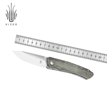 Складной Карманный Нож Kizer Agressor V3629C1 2023 Новая Зеленая Ручка из Микарты со Стальным Лезвием 154 см, Открытый Охотничий Нож
