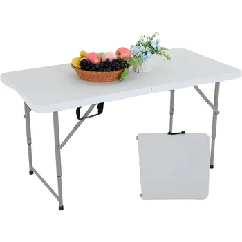 Складной стол FDW, стол для пикника, Регулируемый по высоте Пластиковый стол, Стол для кемпинга, офисный стол для домашнего офиса, вечеринки, пикника