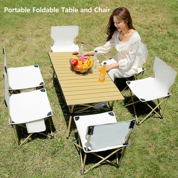 Складной стол для барбекю, Походный Портативный Складной стол, Стулья, Квадратный Стол, Стол для яичных рулетов, Стол для пикника и стулья