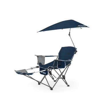 Спортивное синее походное кресло Brella с солнцезащитным козырьком