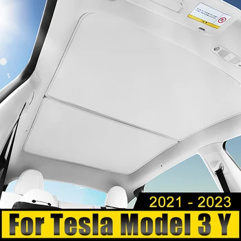 Стеклянный Люк Солнцезащитная Сетка Автомобильный Люк Жалюзи Солнцезащитный Козырек Звездный Интерьер Солнцезащитный Козырек Крыша Для Tesla Модель 3 Y 2021 2022 2023 2024