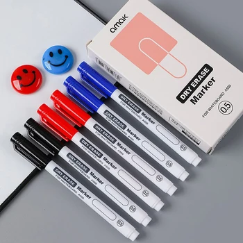 Стираемая ручка для белой доски чрезвычайно тонкая 0,5 мм ручка для сухого стирания офисный экзамен водонепроницаемый маркер