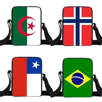 Сумка-мессенджер с принтом национального флага, женские сумки, Австралия, Бразилия, Норвегия, сумка через плечо, Повседневная Дорожная сумка, Сумки для книг, подарок