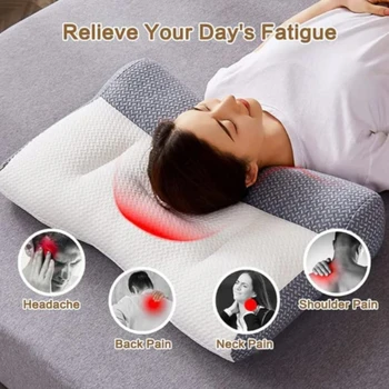 Супер Эргономичная подушка Ортопедическая для всех положений сна Шейная контурная подушка для облегчения боли в шее и плечах
