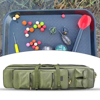 Унисекс, 3-Слойный чехол для хранения удочек с несколькими карманами, сумка для хранения удочек из ткани Оксфорд, Водонепроницаемая сумка для рыбной ловли