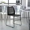 Флеш-мебель серии HERCULES 661 фунт. Вместительный темно-синий стул с вентиляционной спинкой и основанием для саней с серым порошковым покрытием