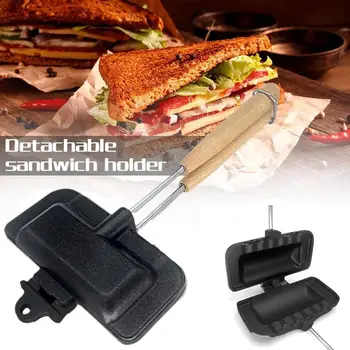 Форма для сэндвича Пищевая двухсторонняя DIY Алюминиевый инструмент Плита Сплав Гаджет Для Приготовления Пищи Кухонная Газовая форма для выпечки сэндвичей R7N2