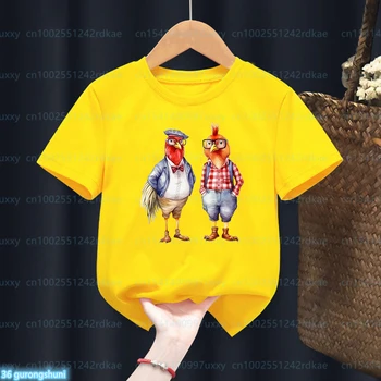 Футболка для мальчиков/девочек, Забавная детская футболка с графическим принтом Индейки, Милая детская летняя футболка с коротким рукавом и круглым вырезом, Топ оптом