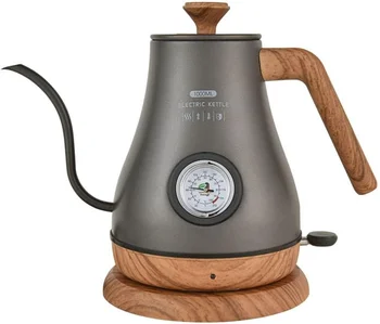 Чайник с термометром, быстрый нагрев, Налейте чайник для кипячения воды и чая, внутренняя часть из 100% нержавеющей стали, быстрый нагрев 1350 Вт