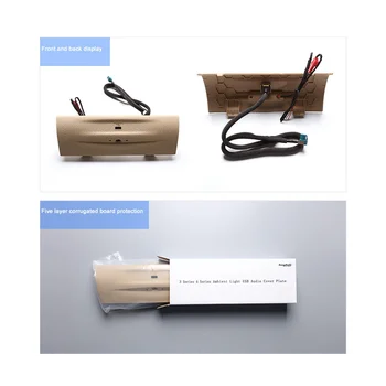 Черная Автомобильная Атмосферная Лампа, 2 Цвета, USB-крышка приборной панели для 3/GT/4-Series F30 F32 F34 F36 2012-2019