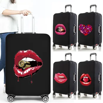 Чехол для багажа, защитный чехол для чемодана, дорожные аксессуары, Эластичный чехол для багажа с рисунком серии Mouth, применяется к чемодану 18 