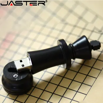 Шахматная модель JASTER Деревянные флэш-накопители USB 2.0 128 ГБ 64 ГБ Бесплатный флеш-накопитель с индивидуальным логотипом 32 ГБ Memory Stick Креативный подарочный U-диск