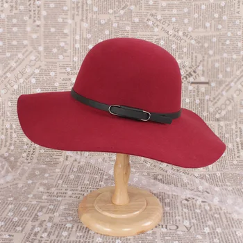 Шляпа-котелок, женская фетровая шляпа-клоше, женская фетровая шляпа-ведро с большими полями, осень-зима, теплый повседневный аксессуар для праздников и вечеринок на открытом воздухе
