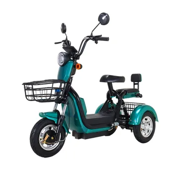 Электрический трехколесный велосипед 48V12A/20A Для мужчин и женщин, Электромобиль, Маленькая Многоцветная амортизация, маленький и удобный