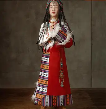 Этнический тибетский халат, детская одежда для сценической фотосъемки