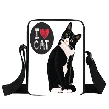 Я люблю сумку-мессенджер для девочек-котенков, женскую сумочку, женский рюкзак для путешествий, холщовую сумку-мессенджер, Маленький школьный ранец, школьный ранец