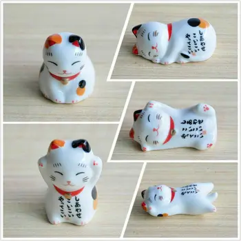 Японские Керамические Подставки Для Палочек Lucky Cat, Фарфоровая Новинка Maneki Neko